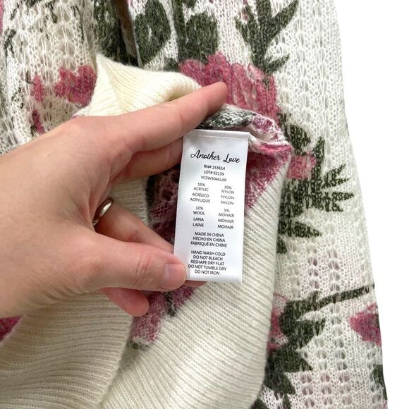 ANOTHER LOVE Kailyn sweater in la rose Size XS wool mohair acrylic blend boho - Picture 11 of 12